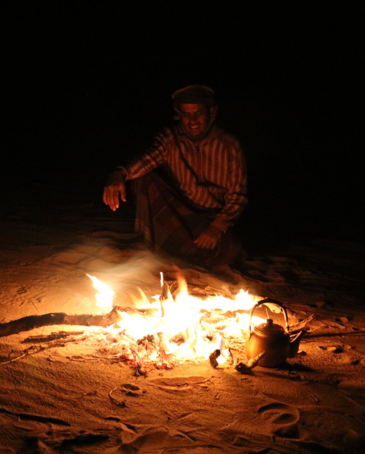 Bedouin campfire in the empty quarter